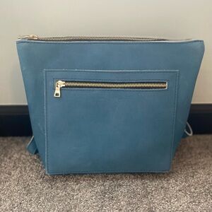 Portland Leather Deep Lagoon Small Tote Backpack